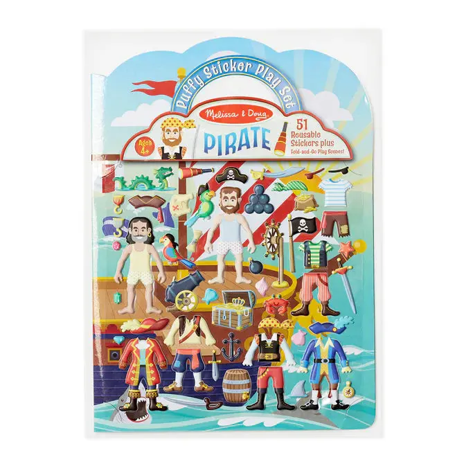 Melissa & Doug Reusable Pirate-Themed Puffy Sticker Set 1