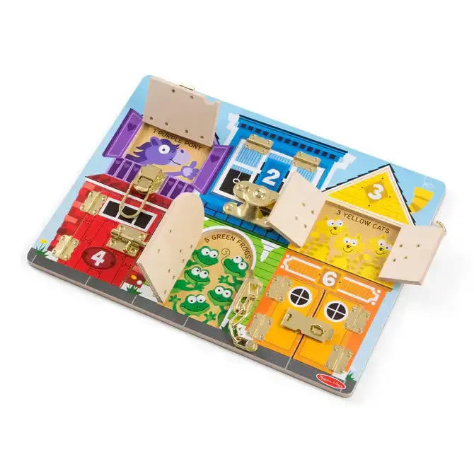 Melissa & Doug Wooden Latches Learning Board 1