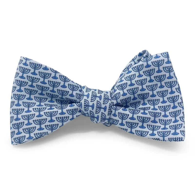 Menorah Silver Bow Tie 1