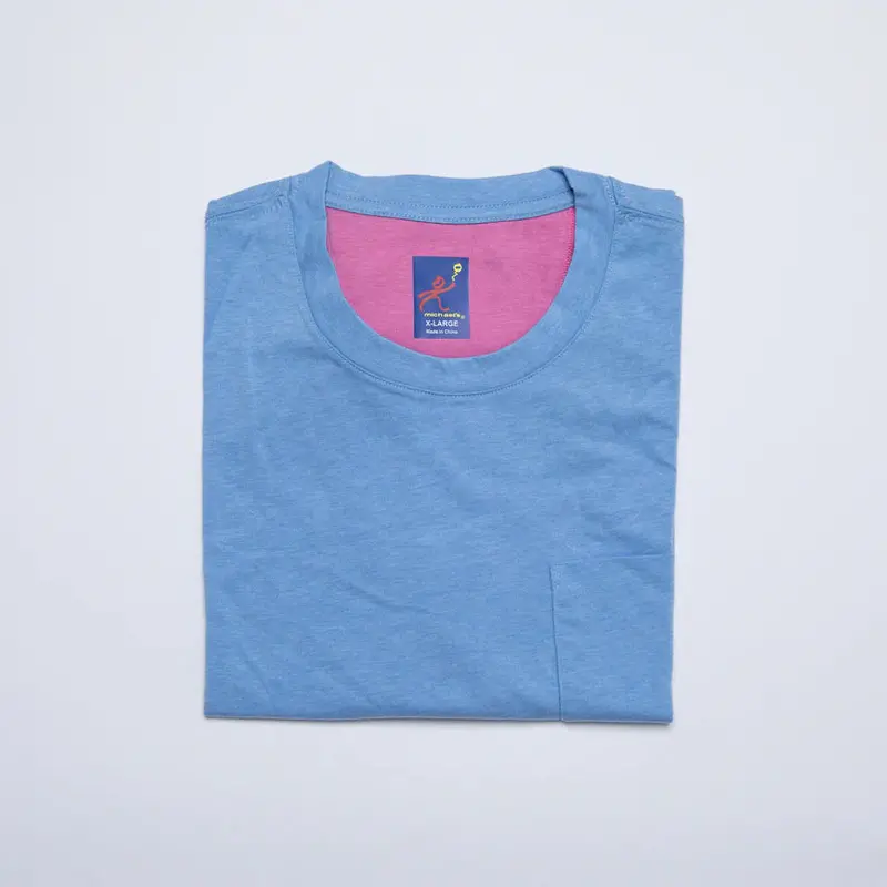 Men'S Medium Blue Solid Crew Neck T-Shirt By Michaels 1