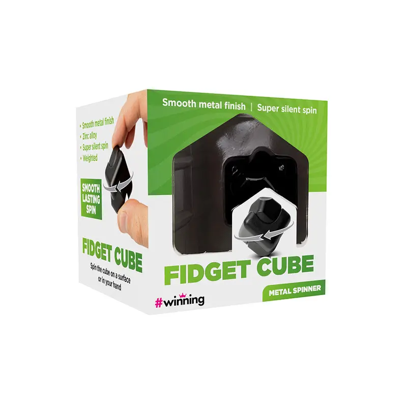 Metal Fidget Cube With Spinner – Durable, Multi-Function Desk Toy For Focus 1