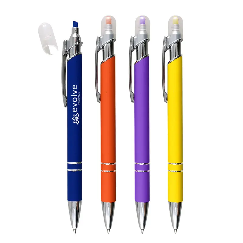 Mia Angled Grip Pen With Dual-Function Highlighter 1