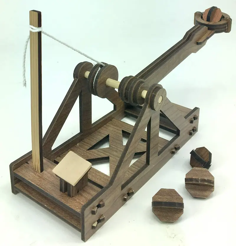 Mini Leonardo Da Vinci Catapult Kit – Historical Siege Engine Model 1