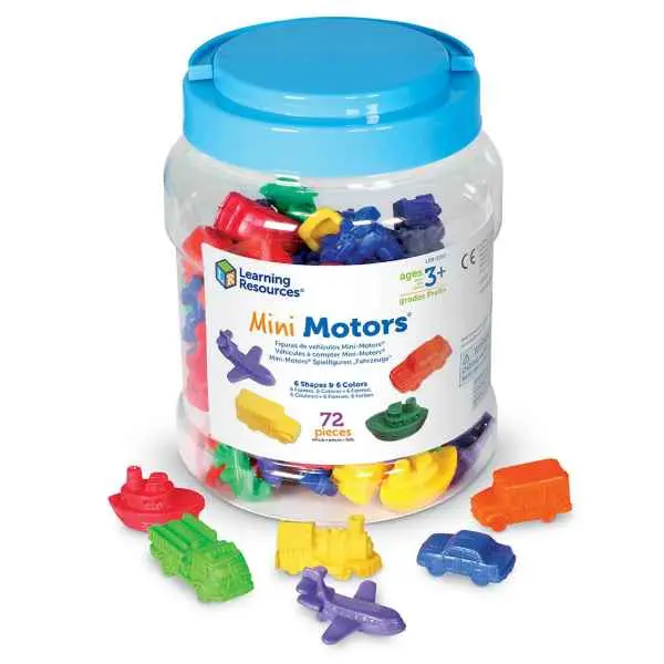 Mini Motors® Counters – 72-Piece Vehicle-Themed Early Math Set 1