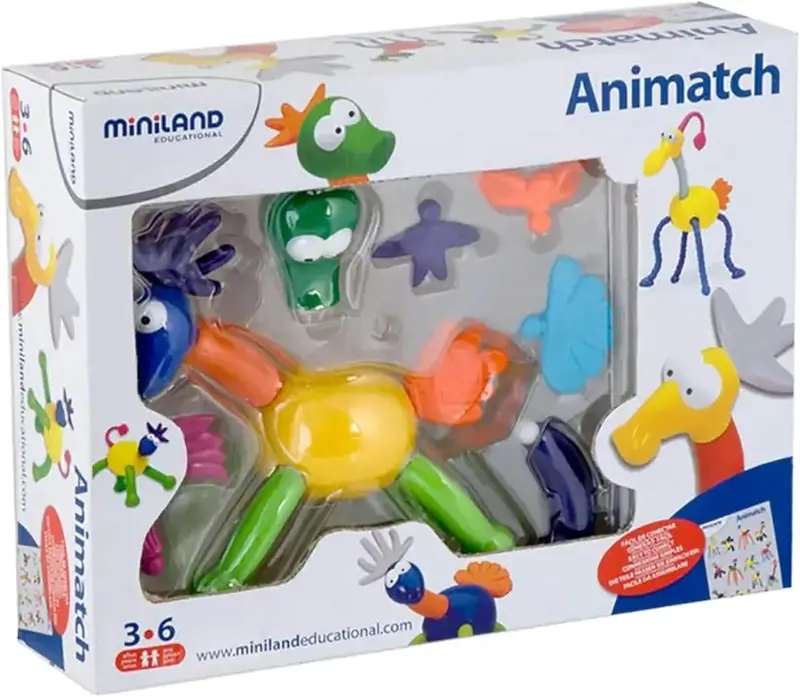 Miniland Animatch Animal Matching Game – 31-Piece Learning Set 1