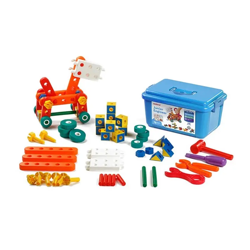 Miniland Junior Engineer Building Set – 79-Piece Stem Construction Kit 1