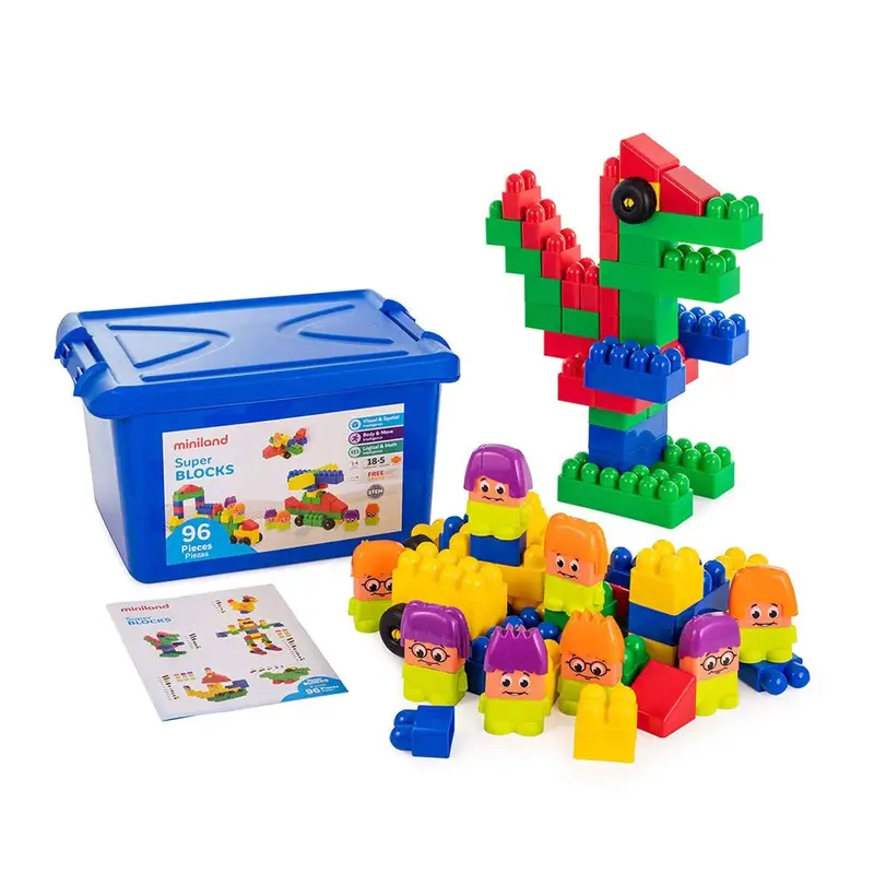Miniland Super Blocks – 96-Piece Construction Set 1