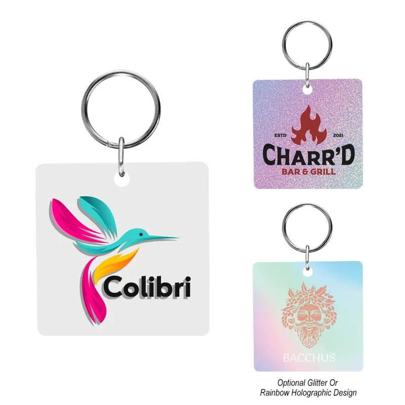 Minimalist Square Acrylic Keychain – Lightweight & Durable 1