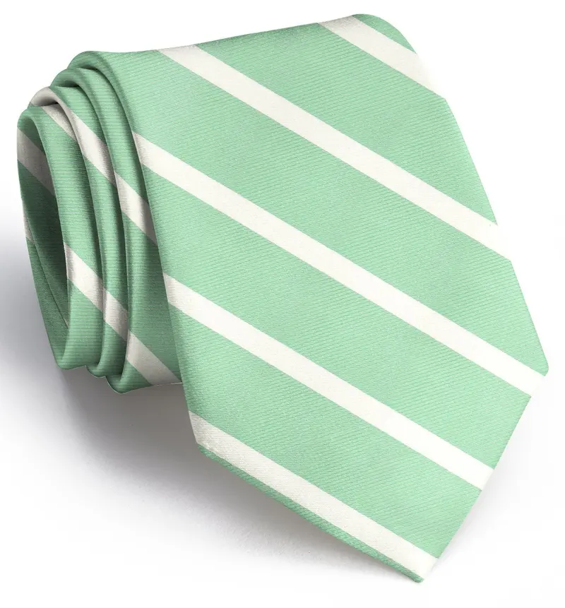 Mint Beau Brummel Stripe Boys Tie – Subtle Patterned Formal Option 1