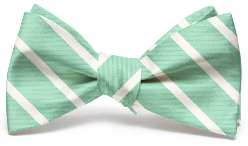 Mint Beau Brummel Stripe Formal Bow Tie 1