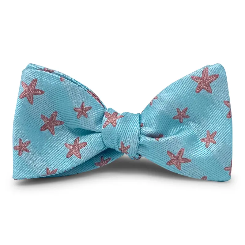 Mint Green Starfish Bow Tie 1