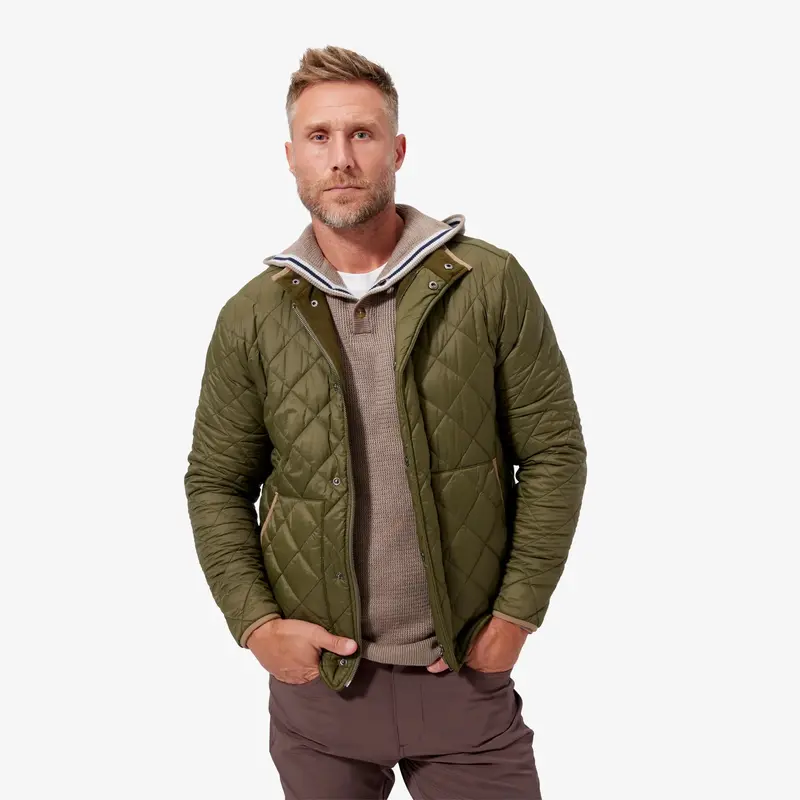 Mizzen & Main Belmont Quilted Jacket – Olive Night Lightweight Outerwear 1
