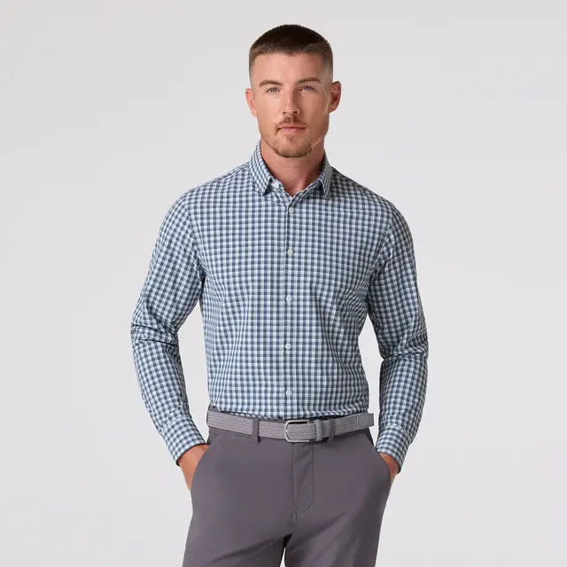 Mizzen & Main Leeward Long-Sleeve Dress Shirt – Performance Fabric, Polished Look | Bhi 1