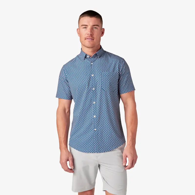 Mizzen + Main Leeward Short-Sleeve Dress Shirt – Poseidon Agave Print – Bhi 1