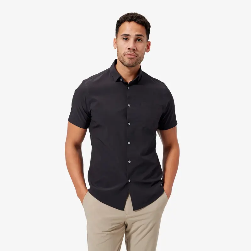 Mizzen + Main Leeward Solid Black Dress Shirt – Bhi 1
