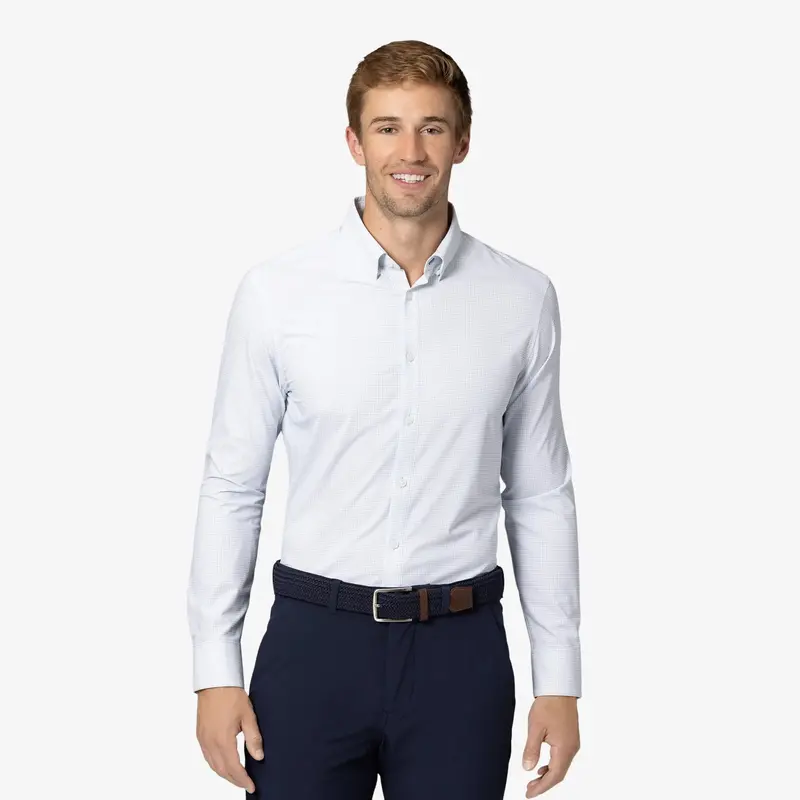 Mizzen + Main Monaco Long-Sleeve Dress Shirt – Skyway Circle Print – Bhi 1