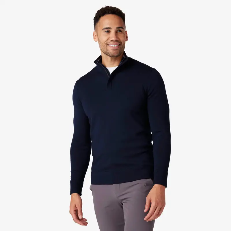 Mizzen + Main Preston Quarter-Zip Performance Top – Navy – Bhi 1