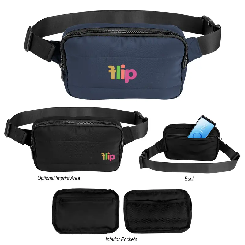 Modern Puffer Belt Pouch – Soft-Filled Adjustable Waist Carrier 1