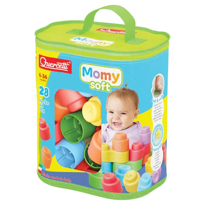 Momy Soft Bag Construction Kit – 28-Piece Soft Building Set 1