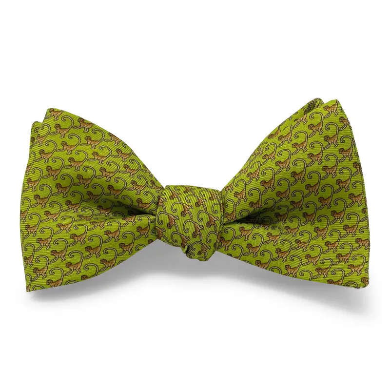Monkeys Green Bow Tie 1
