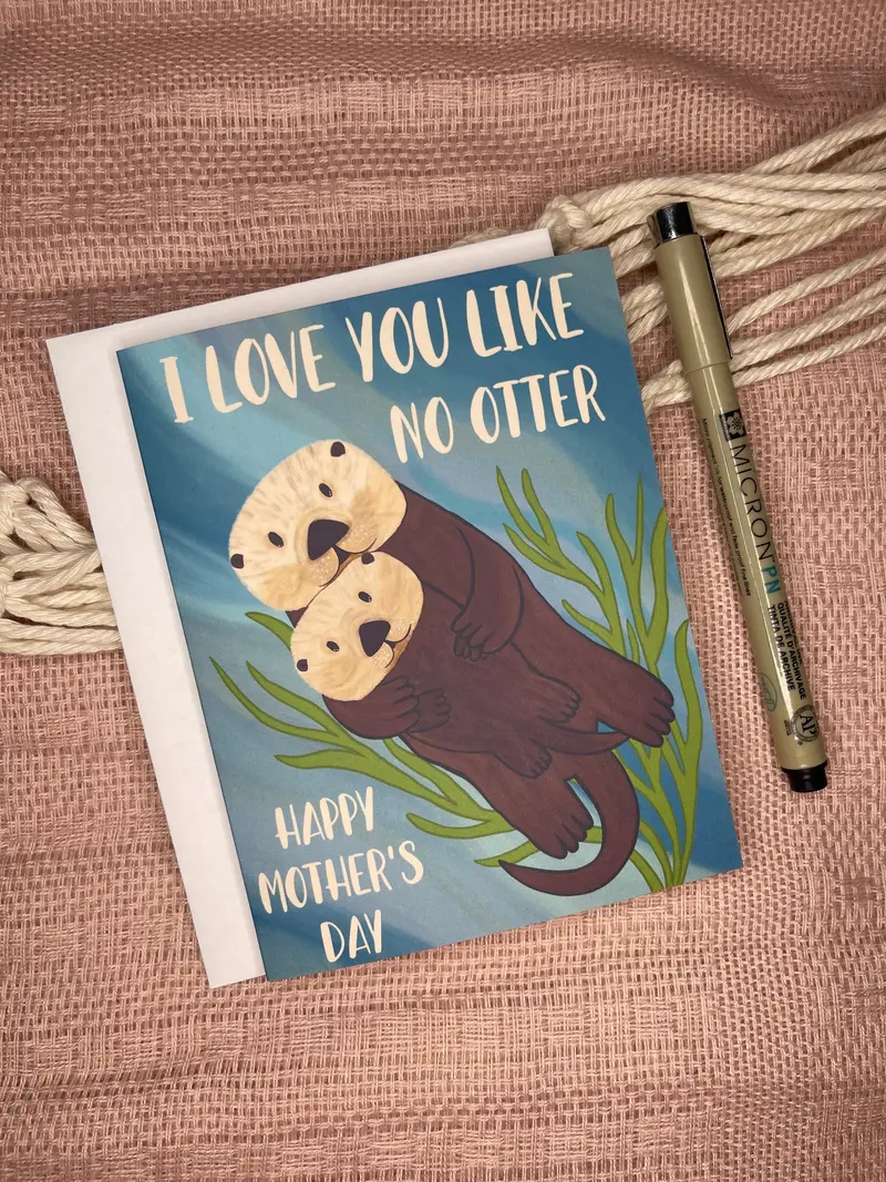 Mother'S Day Sea Otter Greeting Card 1