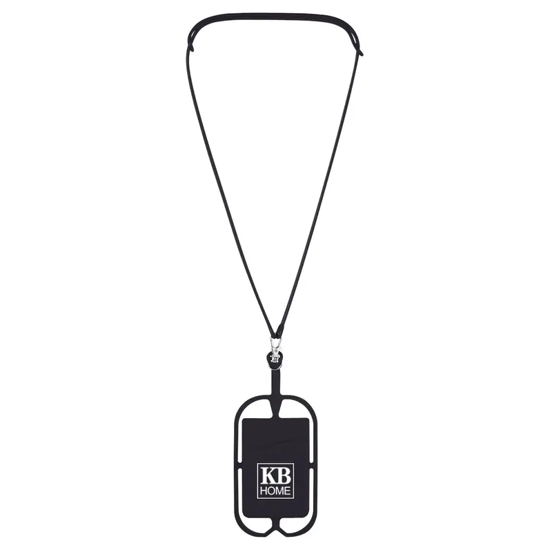 Multi-Use Silicone Lanyard – Holds Phone, Id, And Cards 1