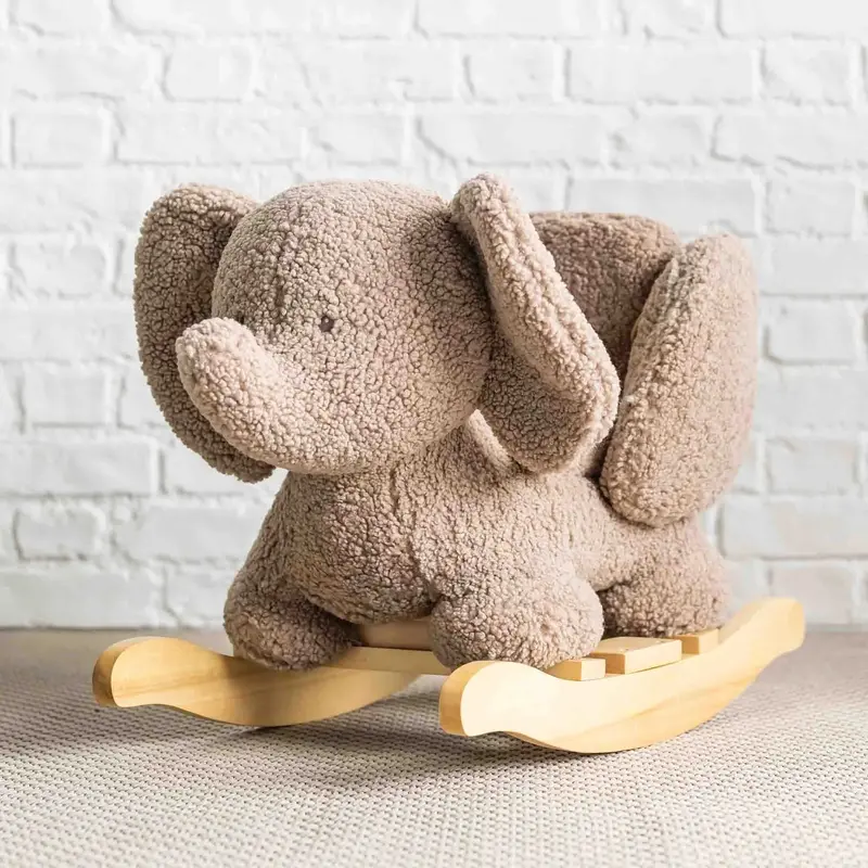 Nattou Taupe Elephant Rocking Teddy 1