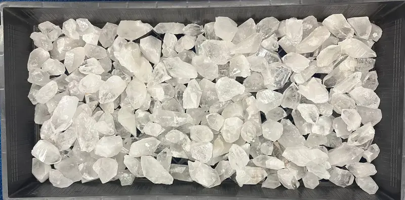 Natural Arkansas Clear Quartz Crystal Points – 13 Lb Bulk Tumbling Rocks 1