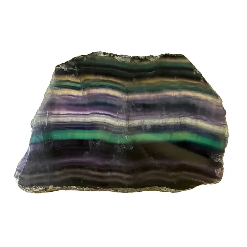 Natural Green Fluorite Slice – Raw Mineral Specimen 1