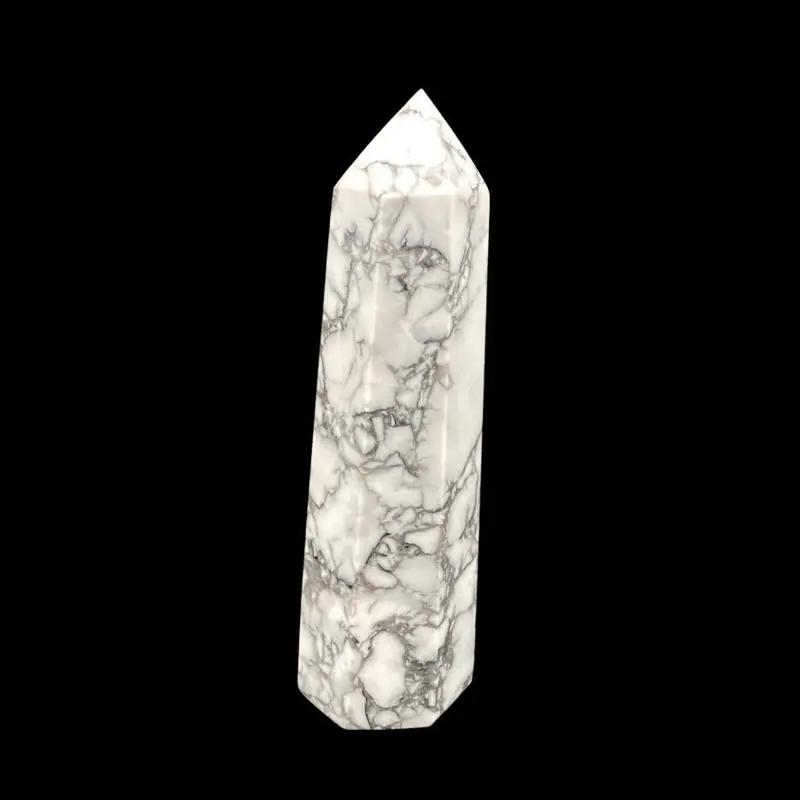 Natural Howlite Point Tower – Raw Healing Crystal 1
