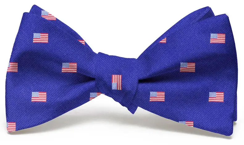 Navy American Flag Patriotic Bow Tie 1