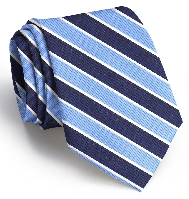 Navy And Carolina Blue Charles Boys Tie – Pre-School Or Ceremony Ready 1