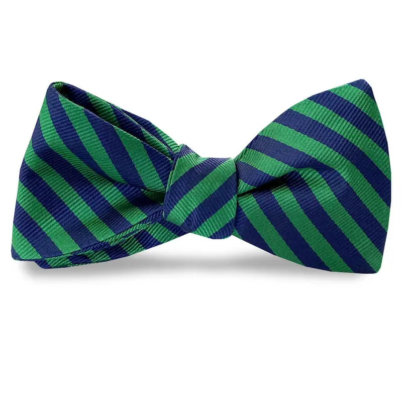 Navy And Green Newman Bow Tie 1