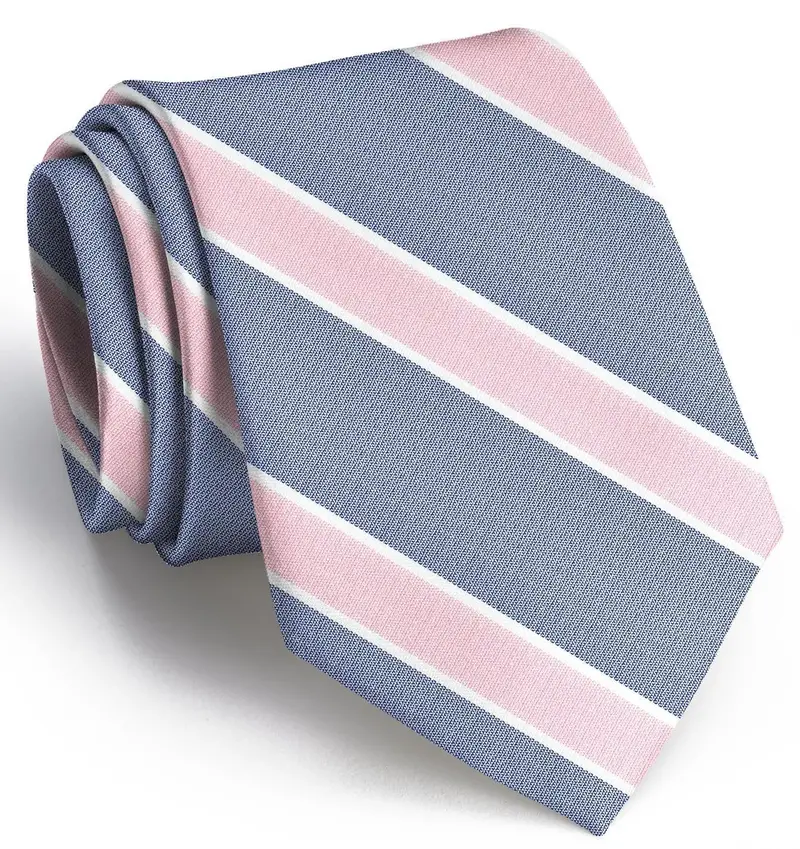 Navy And Pink Poplar Boys Tie – Modern Dual-Tone Pre-Tied Neckwear 1