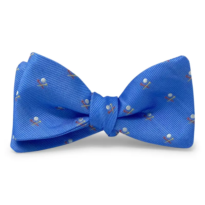 Navy Blue Golf Ball & Tee Bow Tie 1