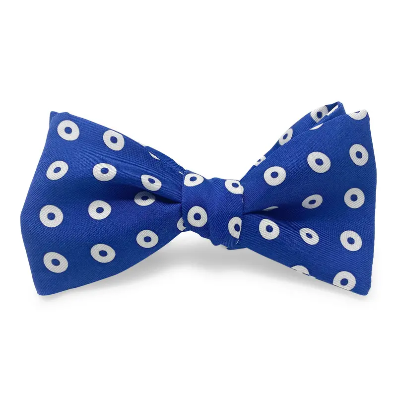 Navy Dapper-Style Hair Bow 1