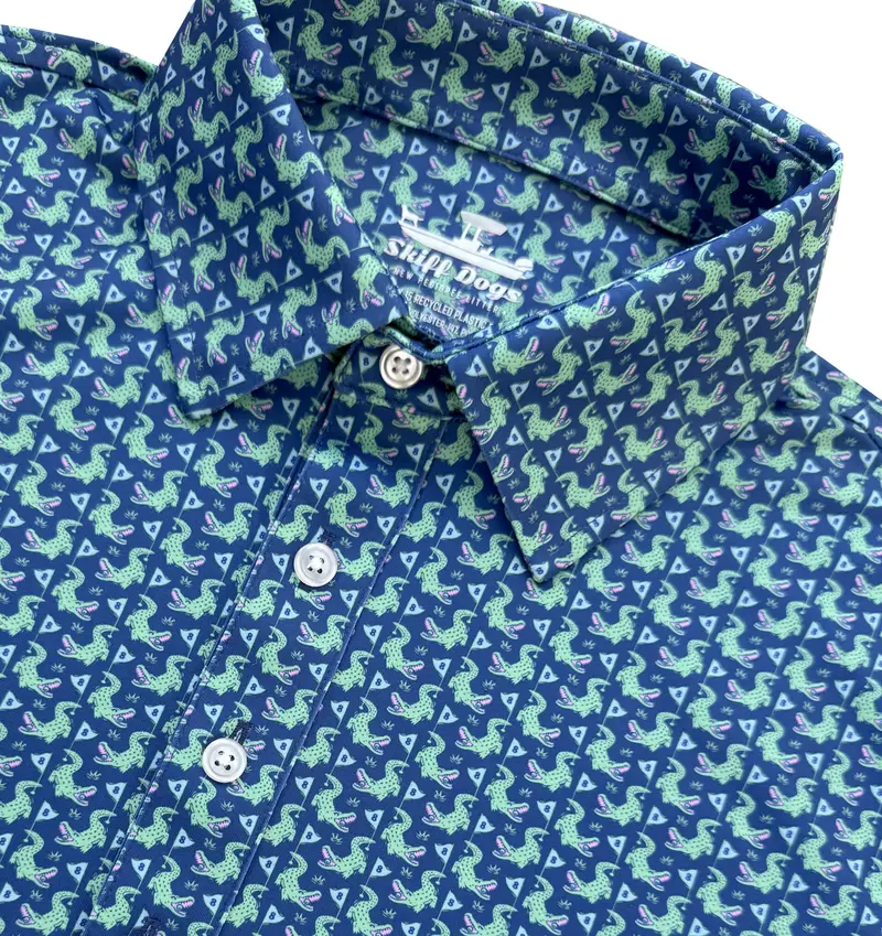 Navy Upcycled Golf Club Polo Shirt 1