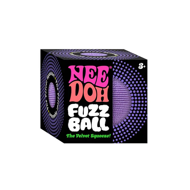 Needoh Fuzz Ball – Velvet-Textured Squeeze Toy (Assorted Colors) 1