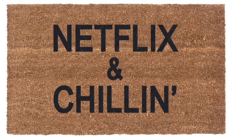 'Netflix & Chillin' Vinyl Doormat 1