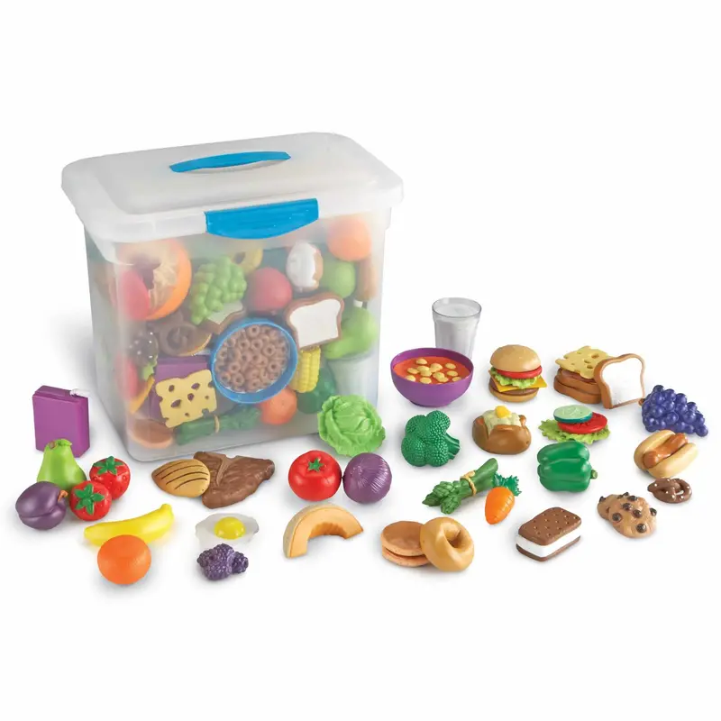 New Sprouts Classroom Play Food Set – 100-Piece Pretend Kitchen Collection 1