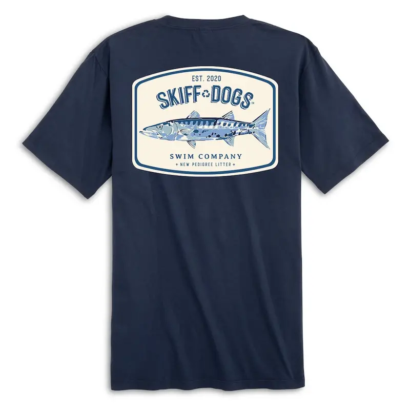 Ohh Barracuda Navy Pocket T-Shirt 1