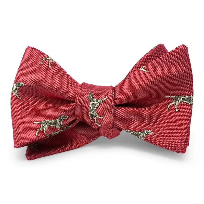 On Point Red Bow Tie – Sleek Satin Fabric 1