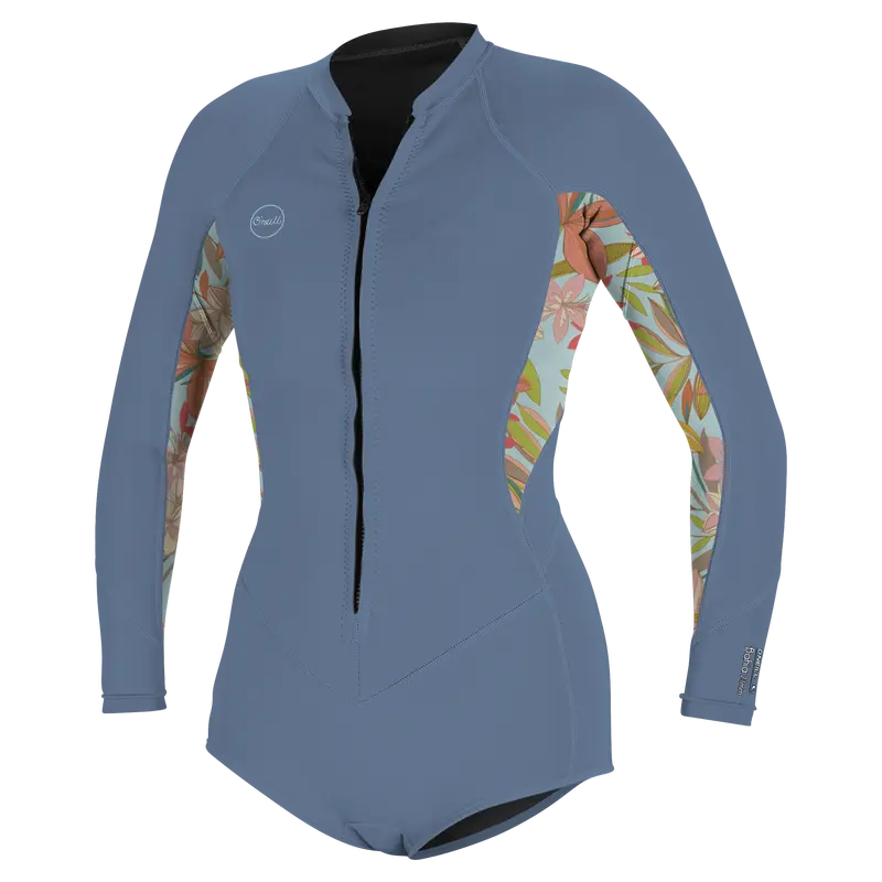 O'Neill Bahia 2/1 Front-Zip Long-Sleeve Spring Wetsuit Top 1