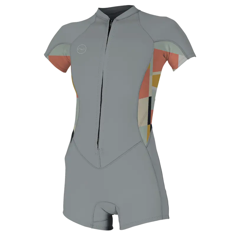 O'Neill Bahia 2/1 Front-Zip Short-Sleeve Spring Wetsuit Top 1