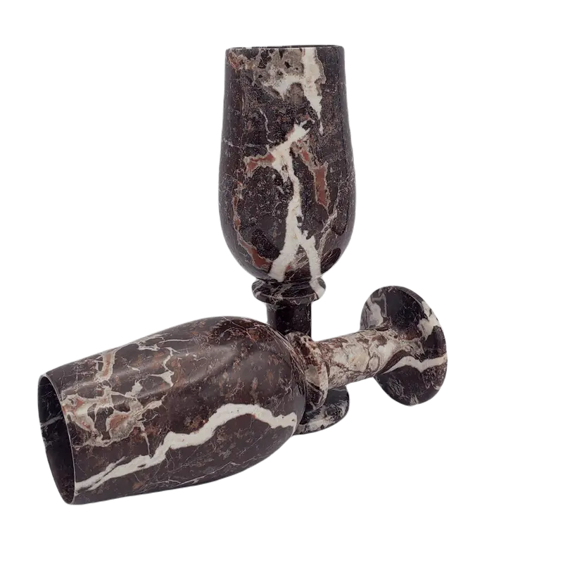 Onyx Barware Set – Elegant Wine And Champagne Goblets 1