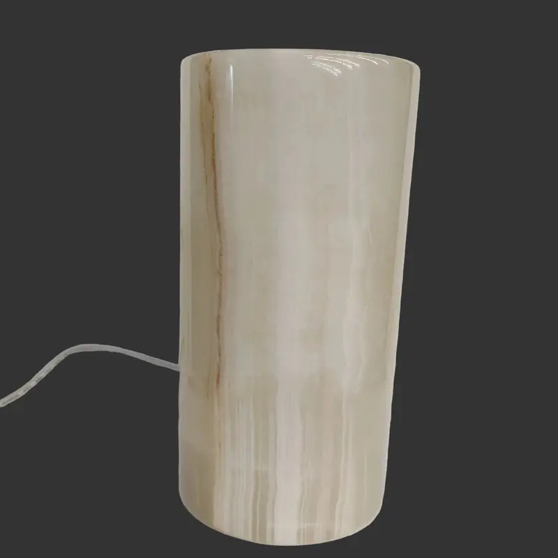 Onyx Cylinder Table Lamp – Warm Ambient Light Fixture 1