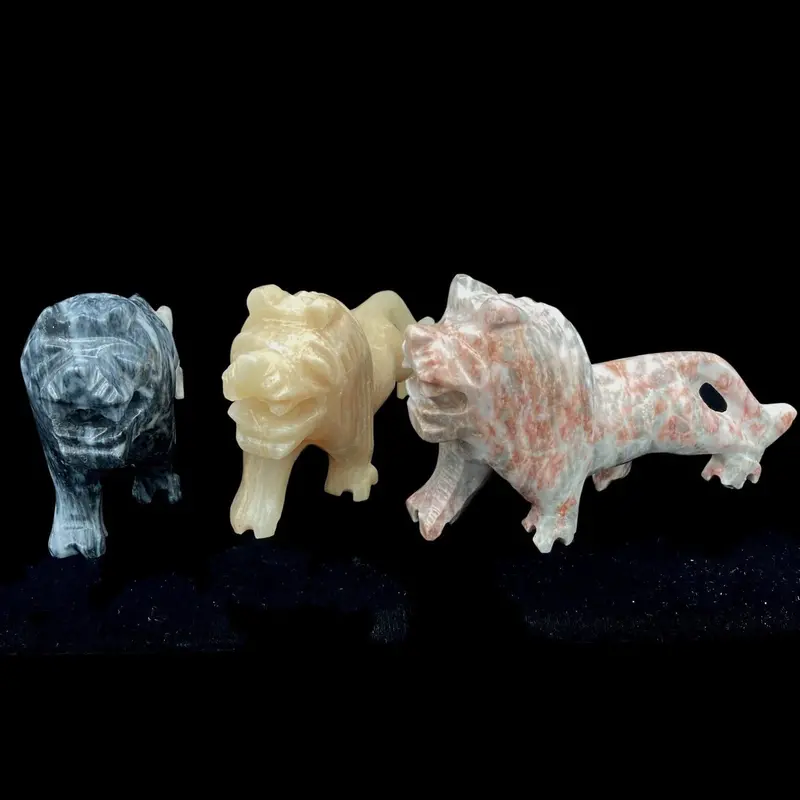 Onyx Lion Sculpture – Artisan-Carved Stone Figurine For Spiritual Spaces 1