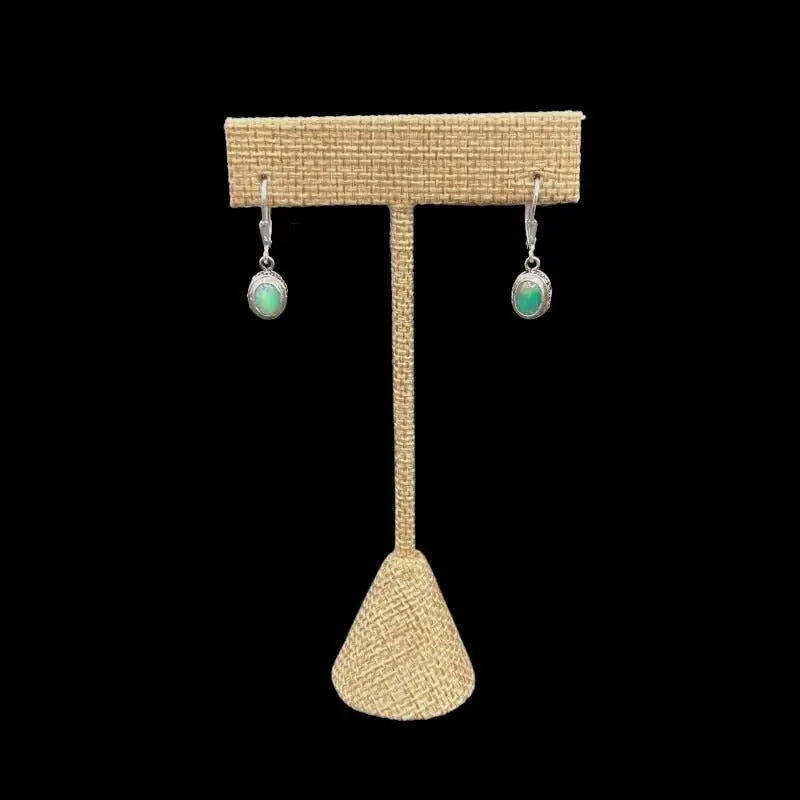 Opal Dangle Earrings – Genuine Fire Opal Gemstones 1