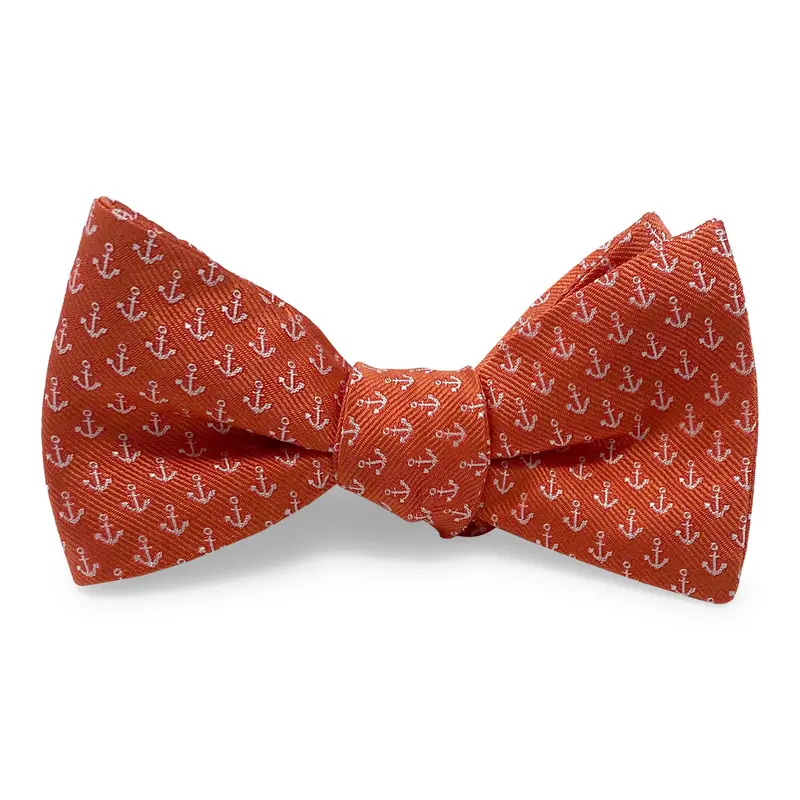 Orange Anchor-Themed Bow Hair Accessory 1