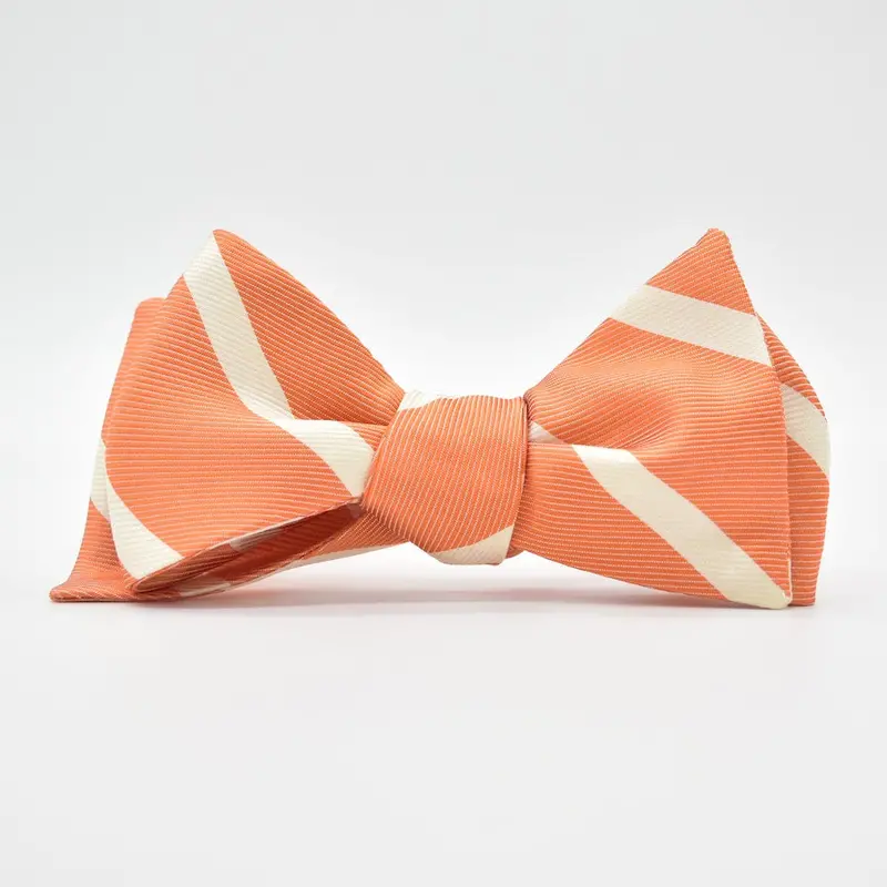 Orange Beau Brummel Stripe Dress Bow Tie 1